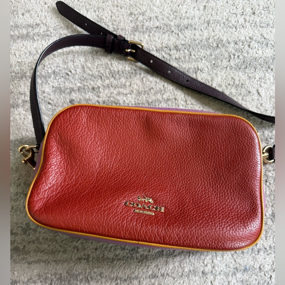 Coach Red Crossbody Bag with Gold Hardware